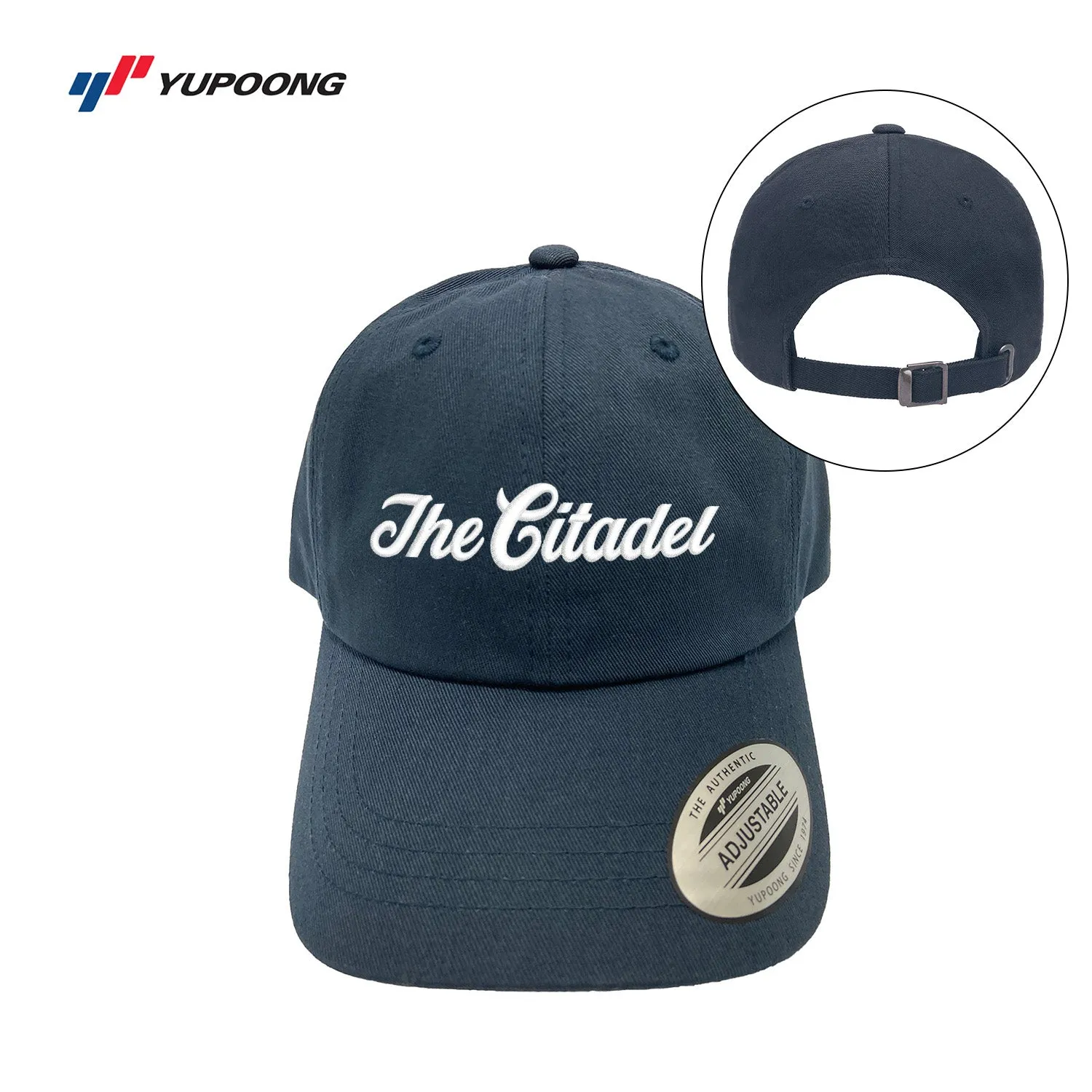 The Citadel, Script, Yupoong Adult Low-Profile Cotton Twill Dad Cap