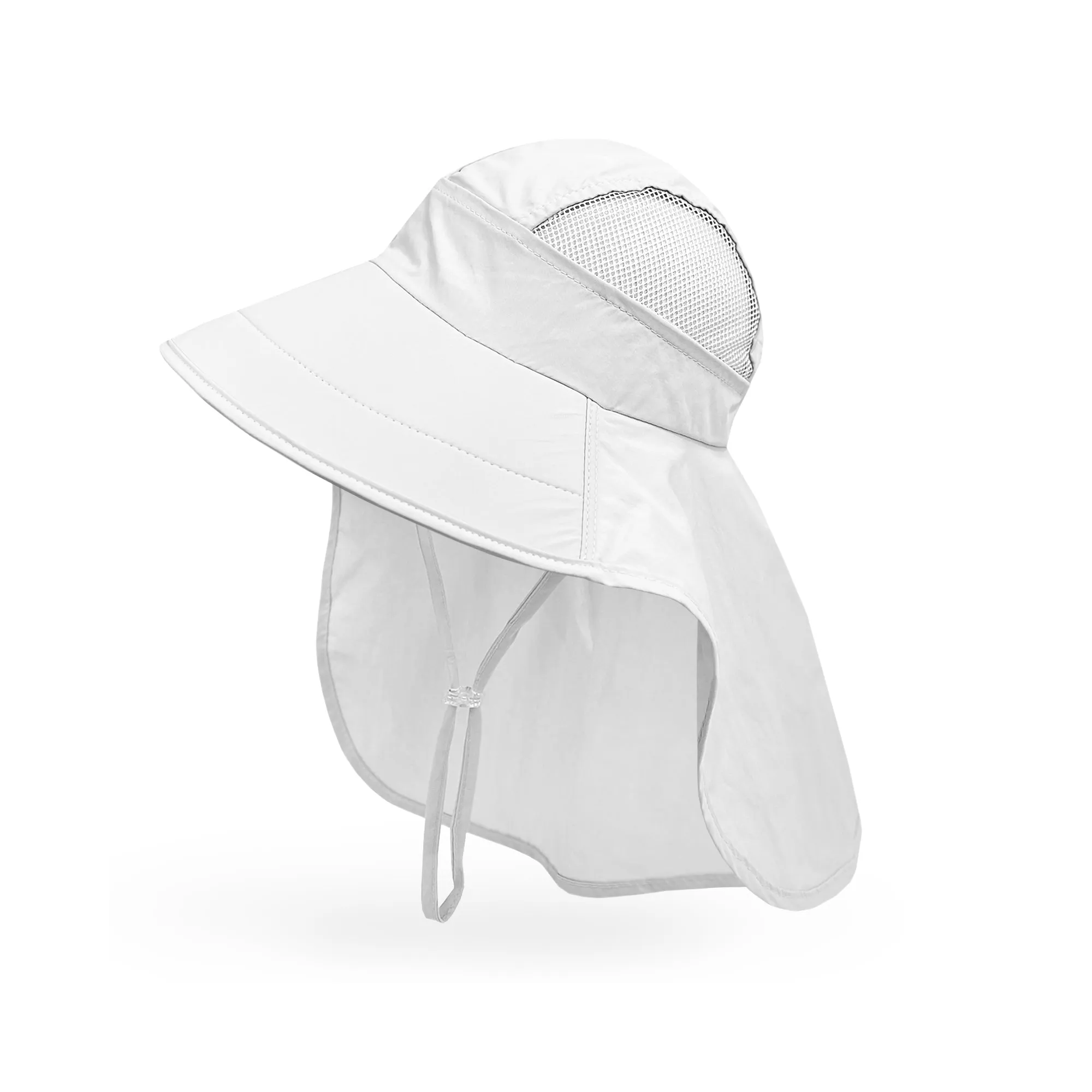 Toddler Sun Hat UPF 50  Wide Brim Kids Baby Beach Gardening Cap | White