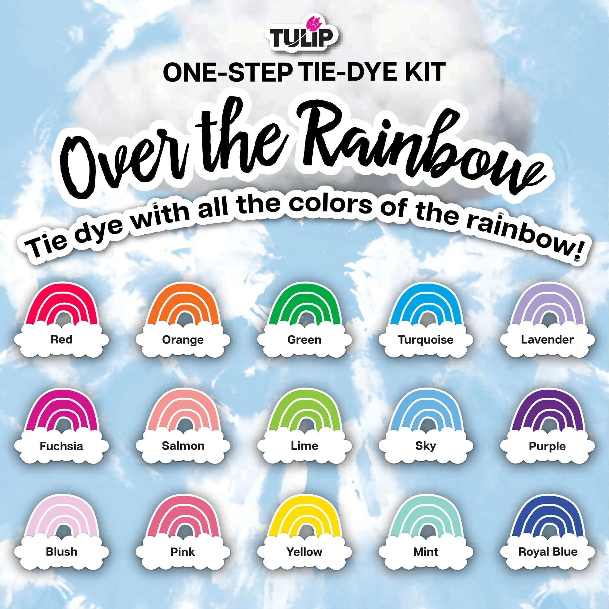 Tulip Over the Rainbow 15-Color One-Step Tie Dye Kit