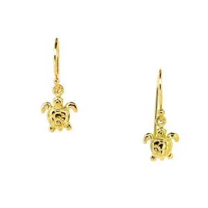 Turtle Hook Earrings Gold