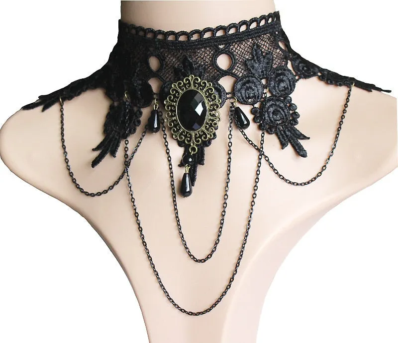 VenusFox elegant necklace Lace choker