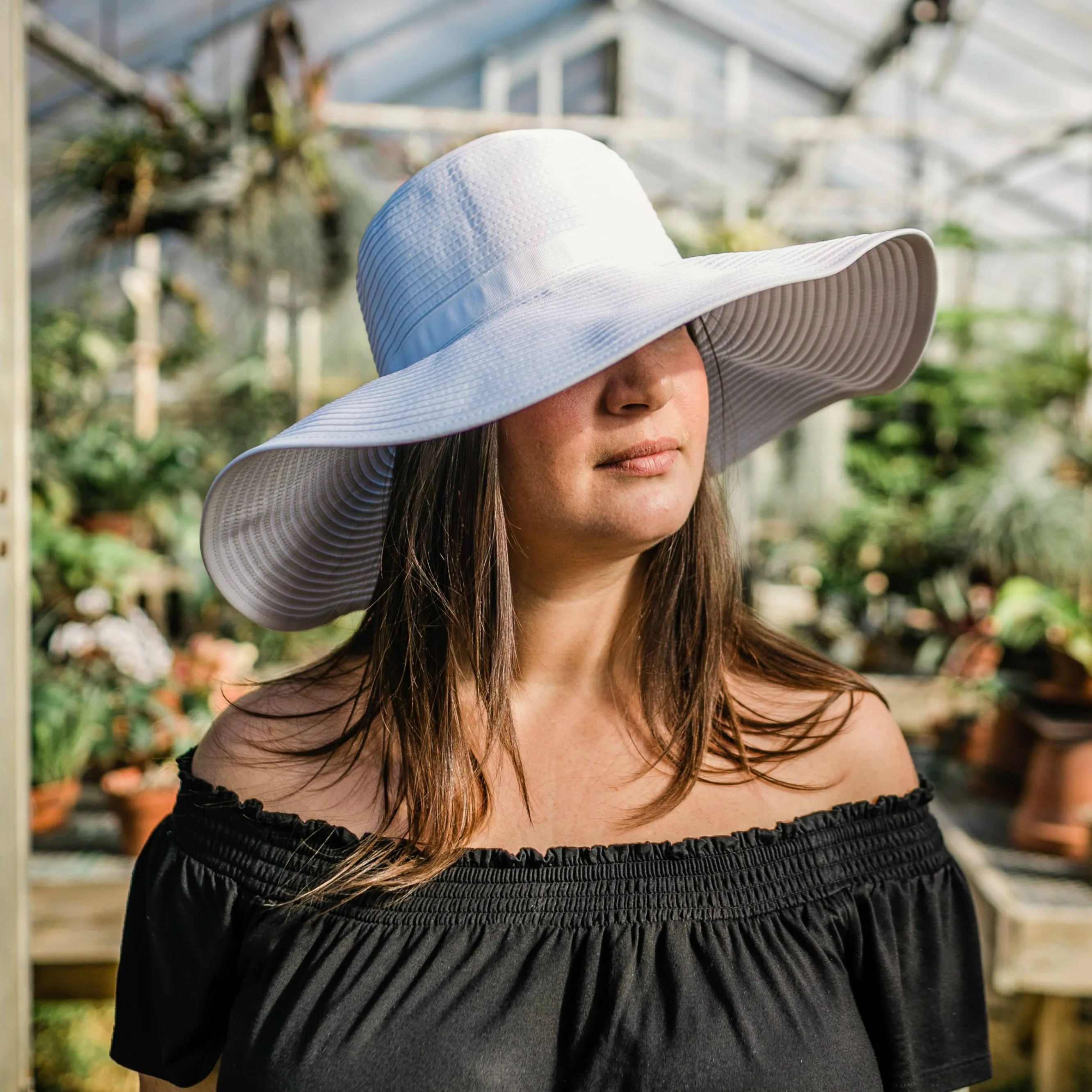 Women's Wide Brim Sun Hat - White